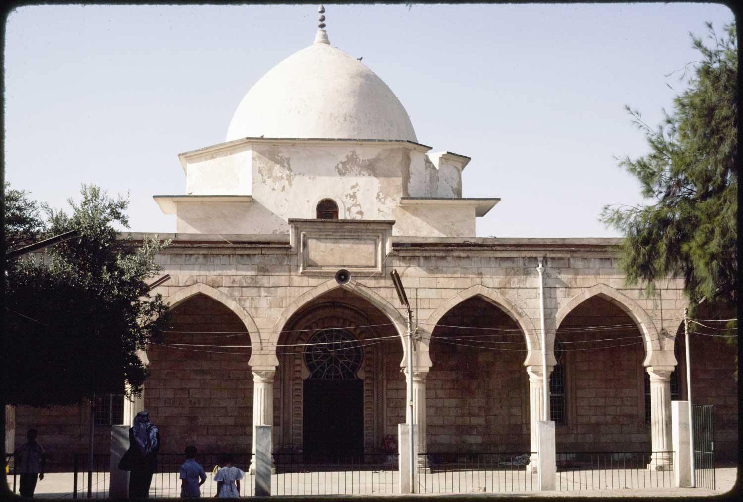 Facade of prayer hall facing courtyard, after reconstruction.