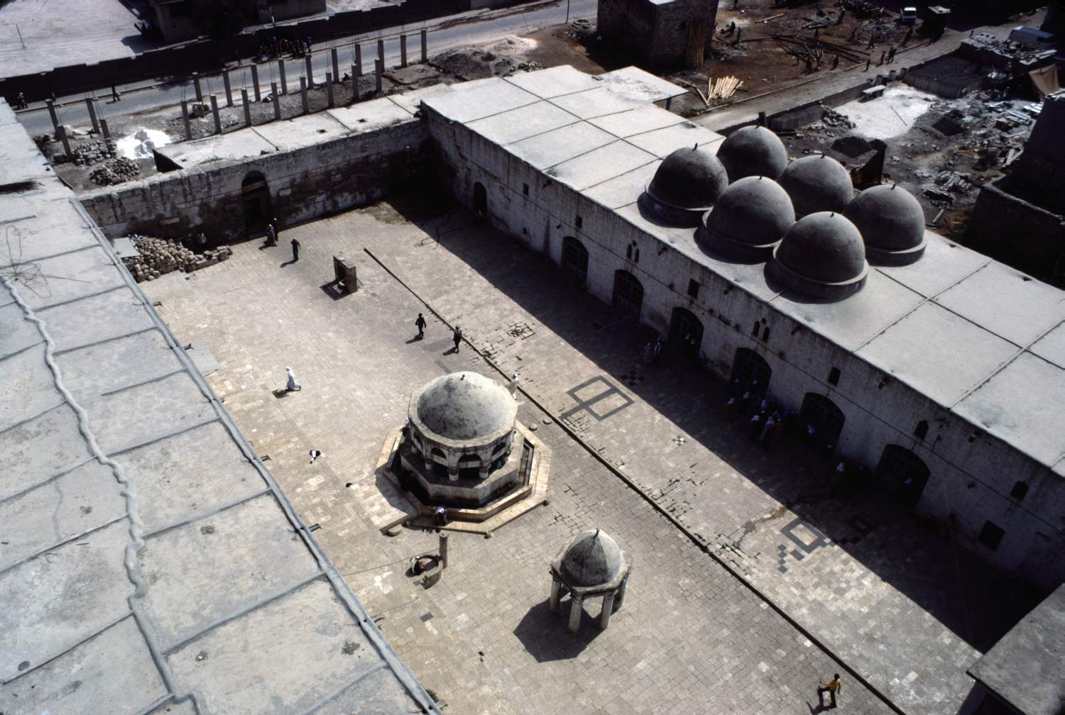 View onto Mosque Courtyard from Minaret 