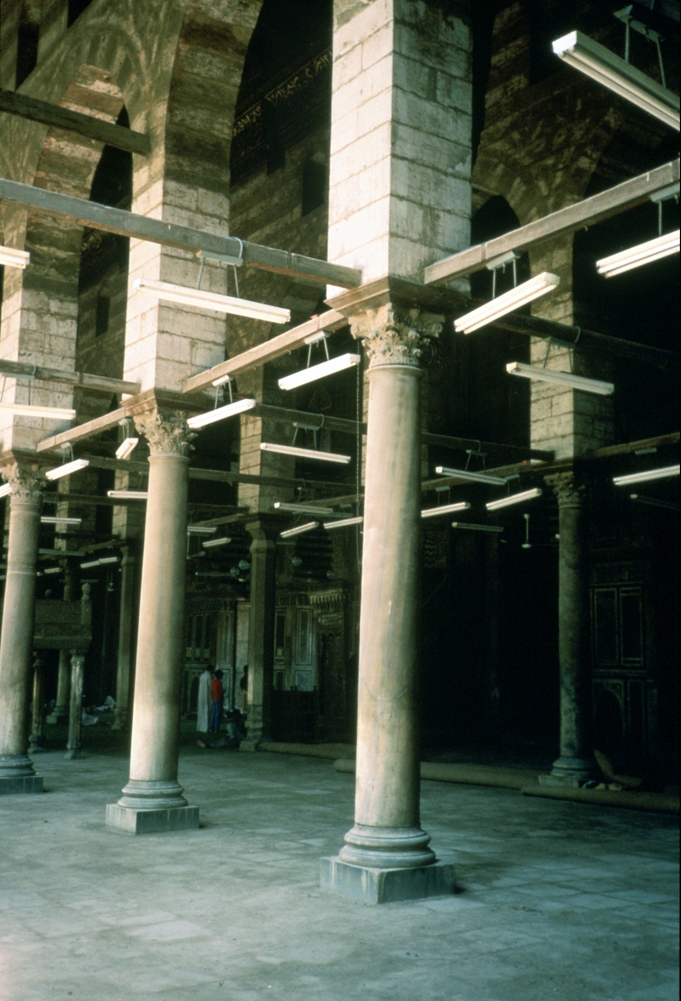Interior view, columns in prayer hall