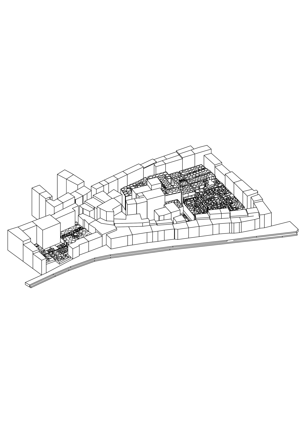 Axonometric projection of the tannery