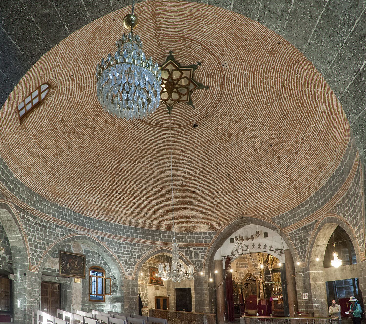 Interior view of dome, facing northeast.
