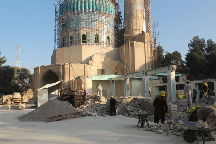 With support from the local community, an intrusive concrete mosque built next to the Shine was dismantled