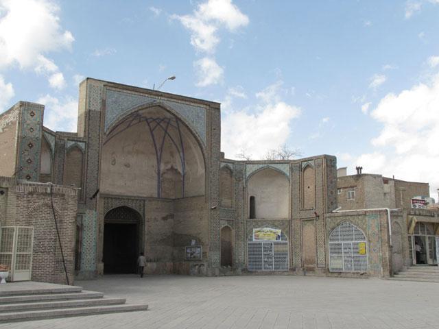 Exterior view from east, showing the entrance portal to the mosque
