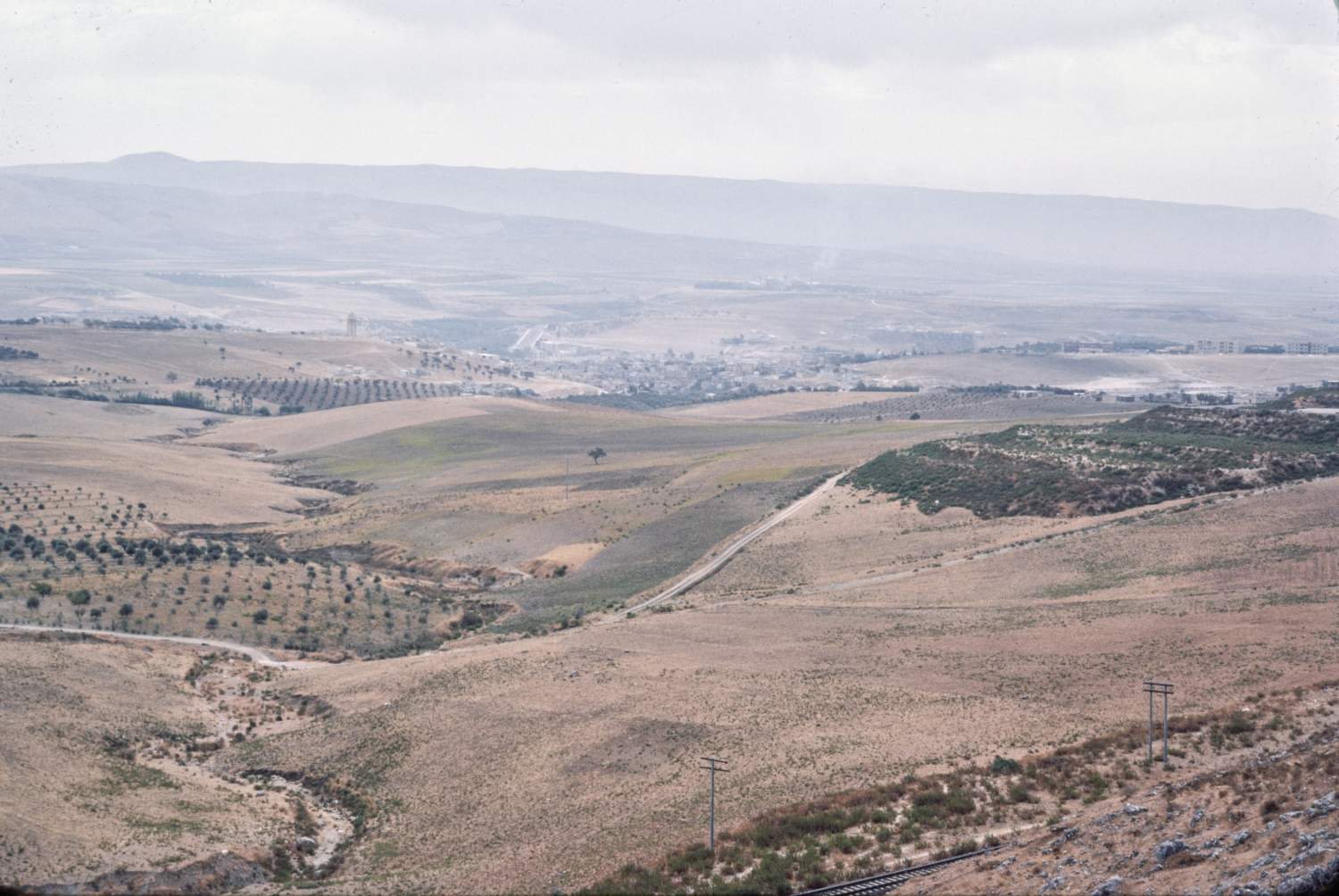 View of the landscape of the Ghab Valley located in the northwestern part of Hama Province in Syria.