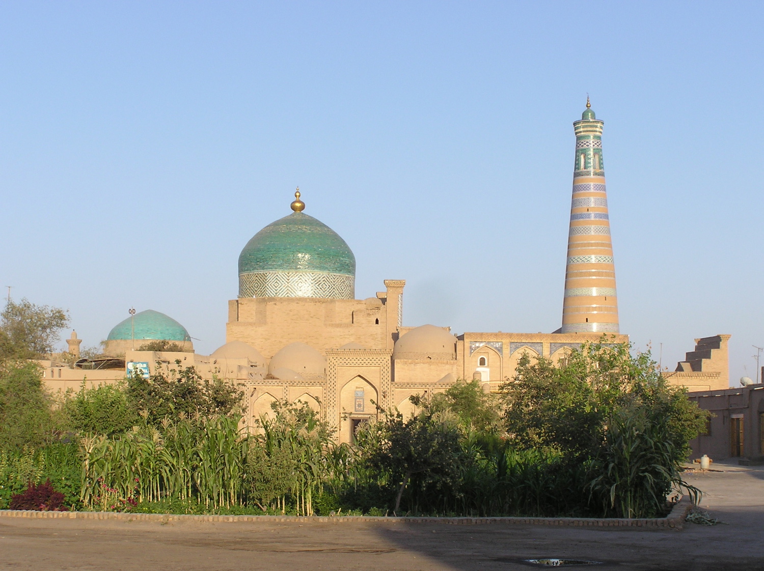 General view, with minaret of Islam Hodja Madrasa at right
