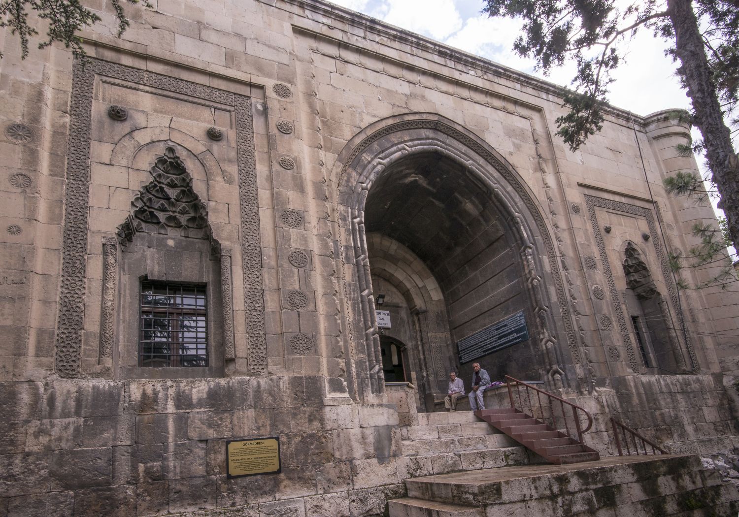 View of north facade showing main entrance portal.