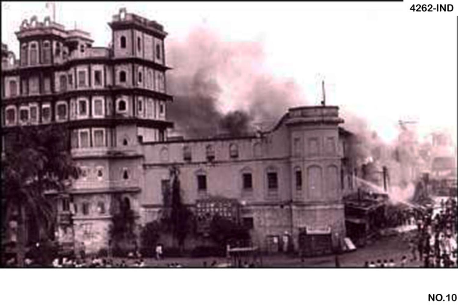 Rajbada in 1984 riots burning