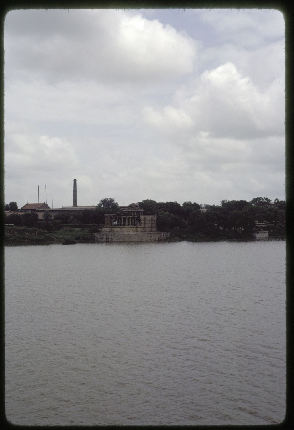 View of mosque from across Sabarmati River.