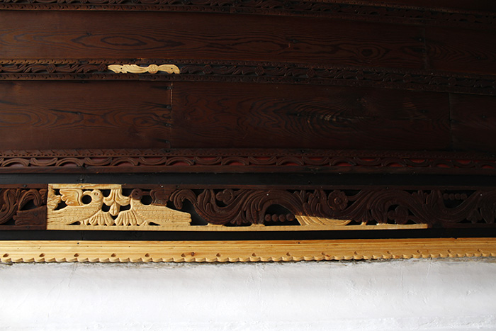 Babameto House Restoration - Wooden ceiling detail 
