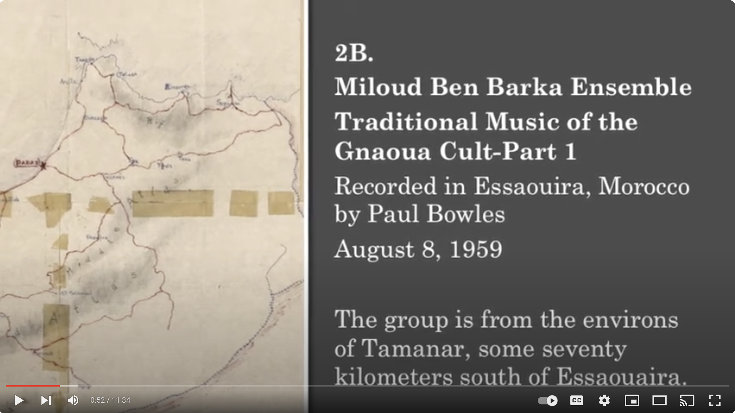 <p>Miloud Ben Barka Ensemble, Traditional Music of the Gnaoua Cult-Part 1</p>