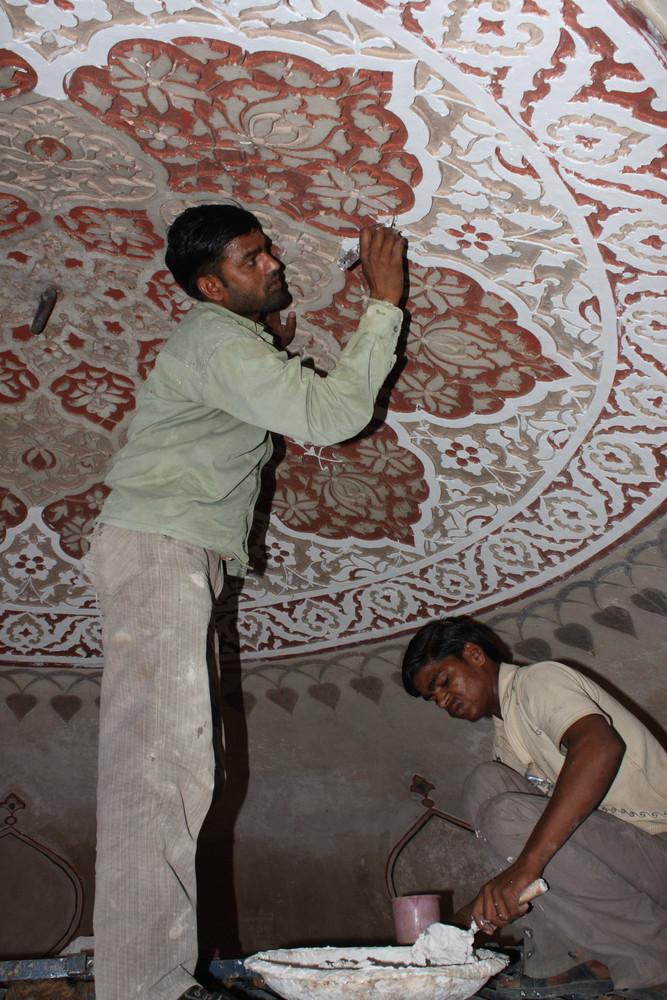 Lakkerwala Burj - Restoration of ceiling