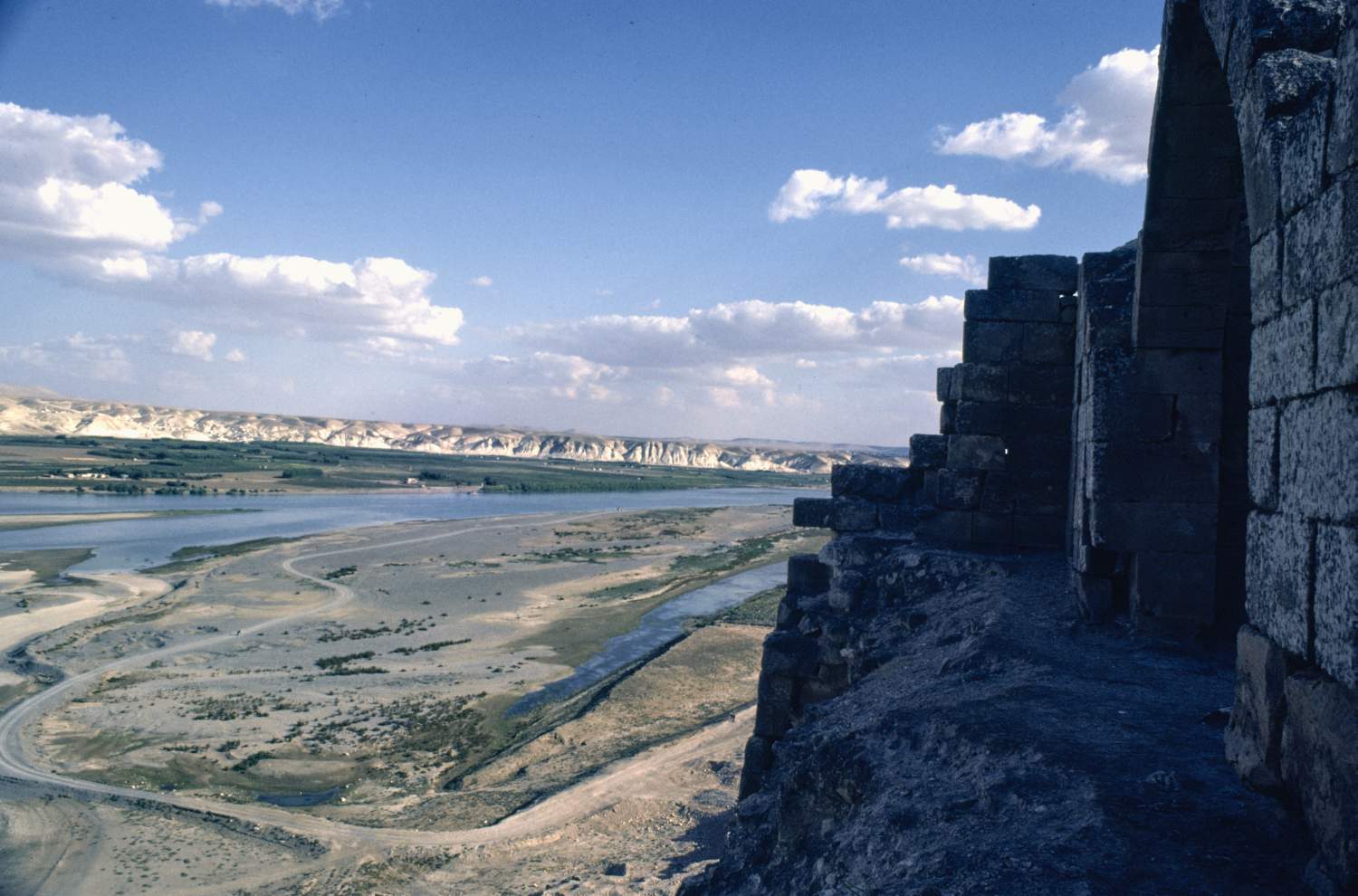 View southeast over Euphrates from fortifications. 
