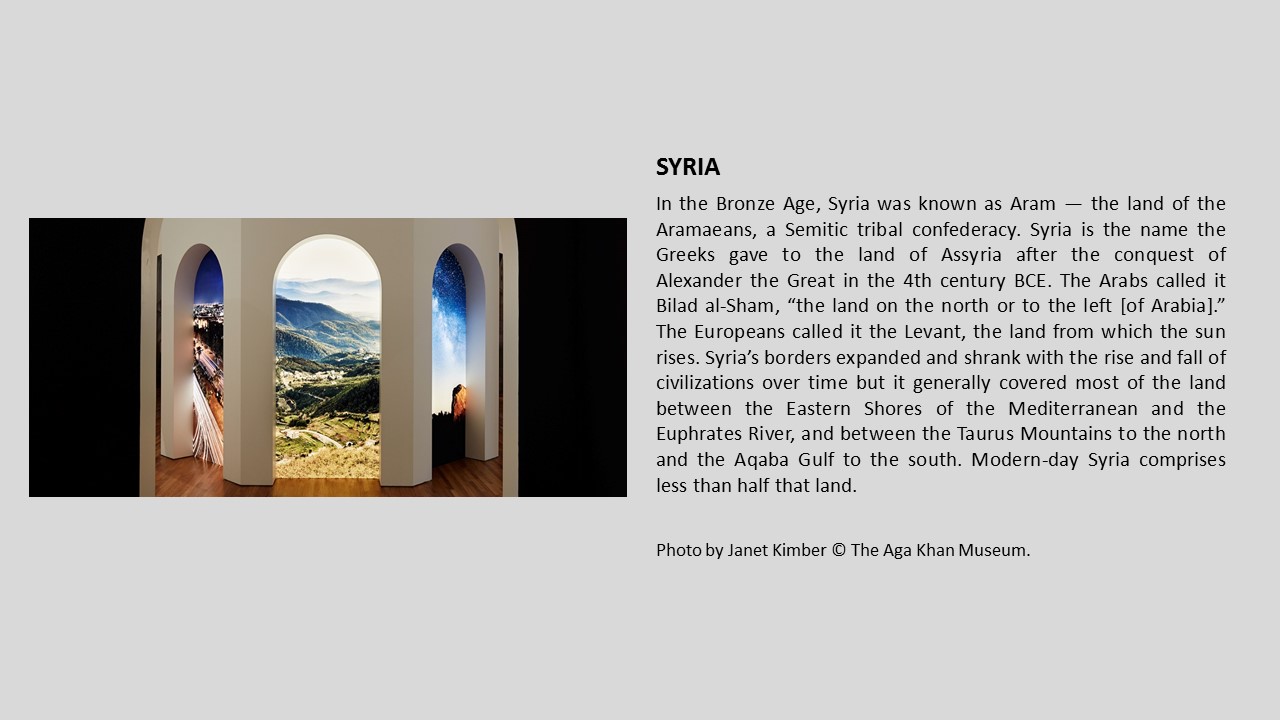 Syria: View of an installation in the exhibition