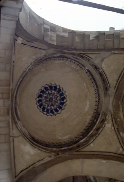 View looking at underside of the dome on the eastern end of the entrance portico