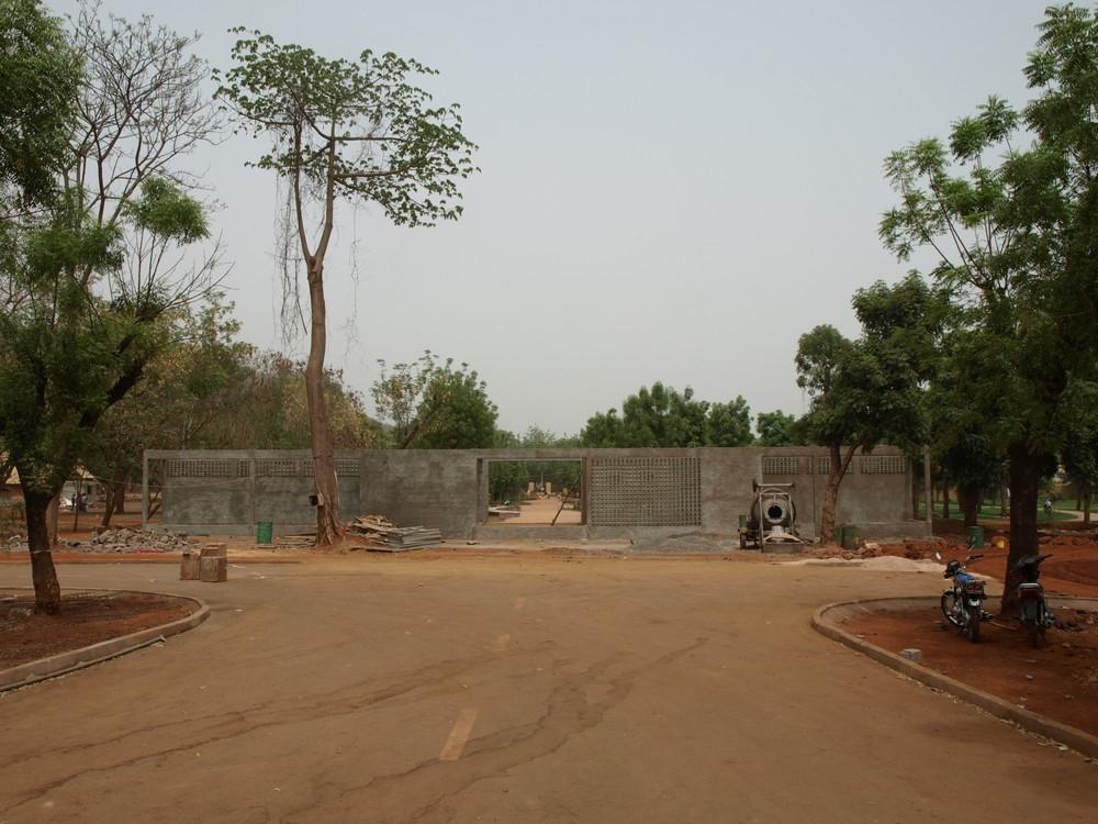 Main entrance gate under construction