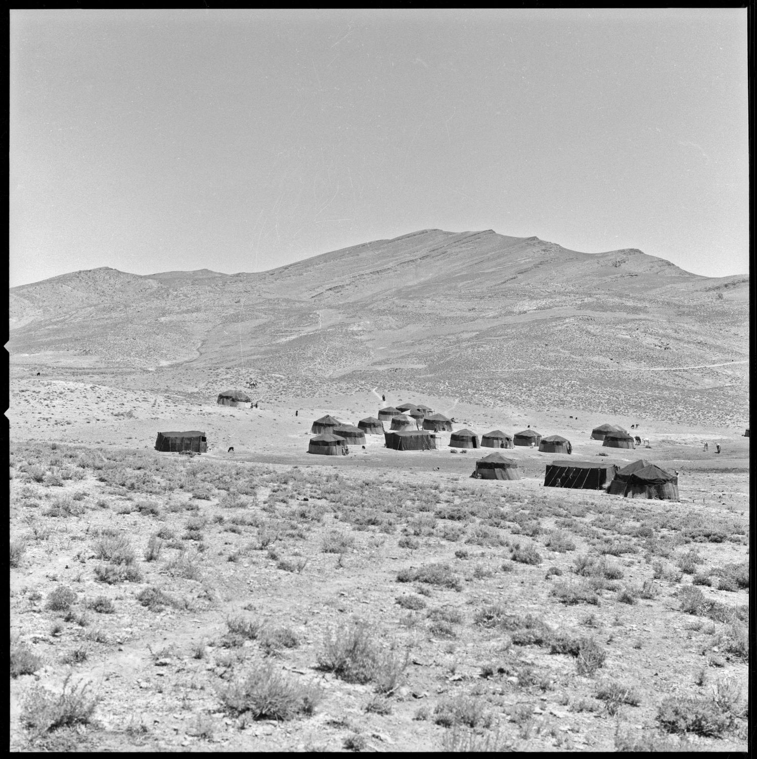 Yurt camp site in open terrain in the vicinity of&nbsp; Jam, Afghanistan.