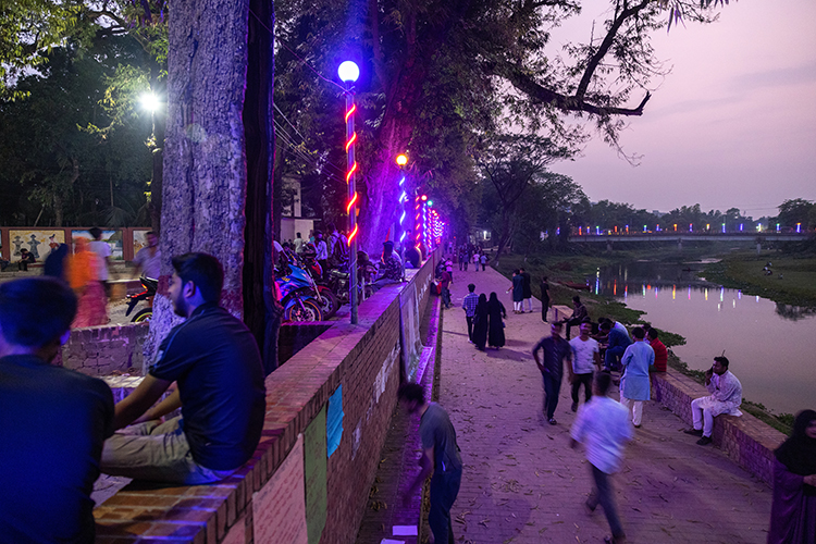 <p>The ghat has become a popular place for the local people to exercise, enjoy an evening stroll, meet with friends or simply sit by the river.&nbsp;</p>