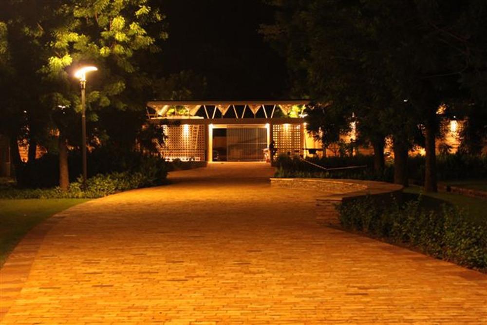 Entrance, night view