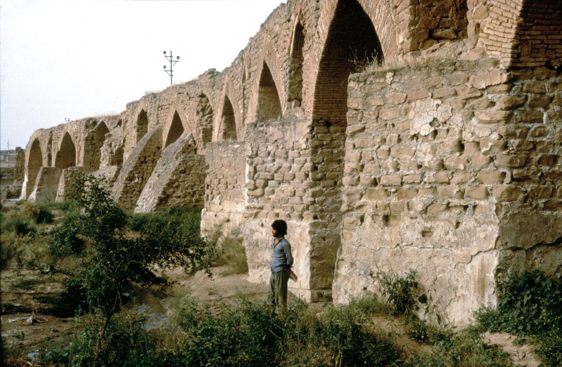 View of stone piers and brick vaults