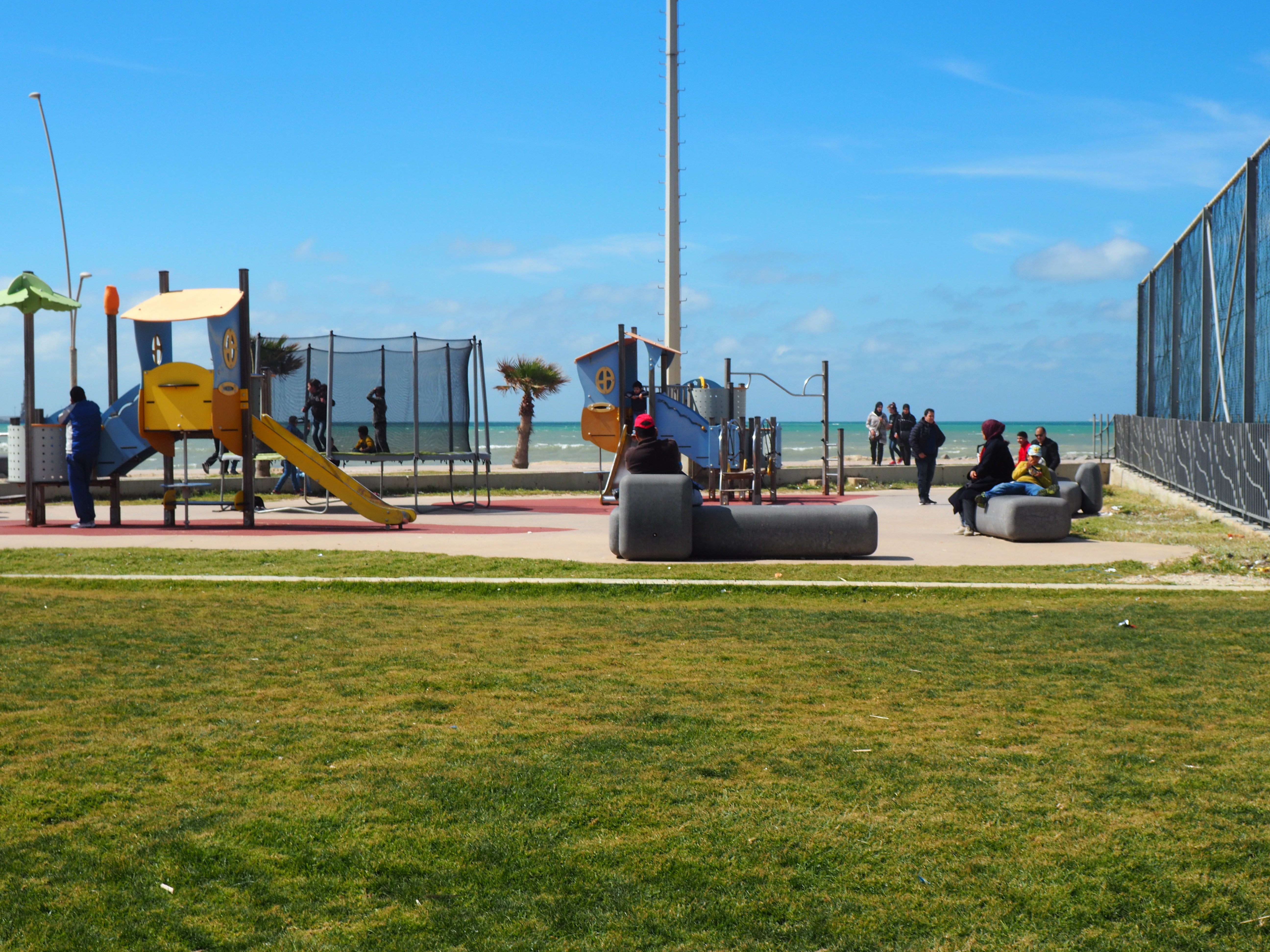 <p>View of a playground area in the Corniche Garden</p>