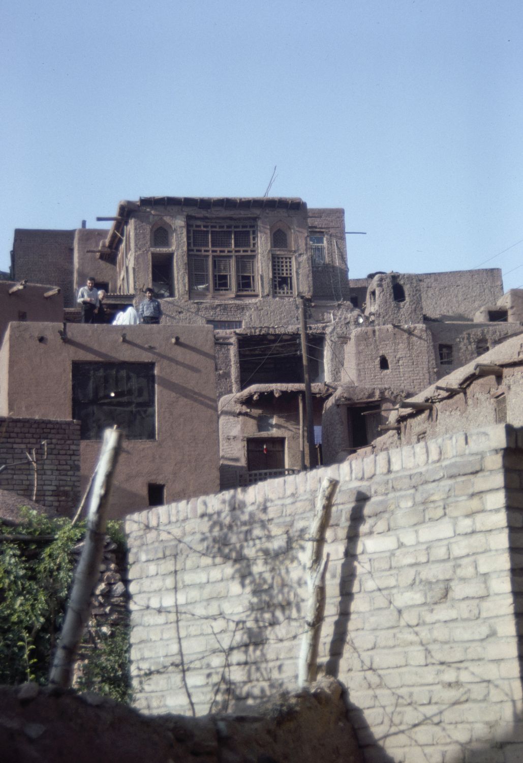 View of houses in the village of Abyanah, Iran.