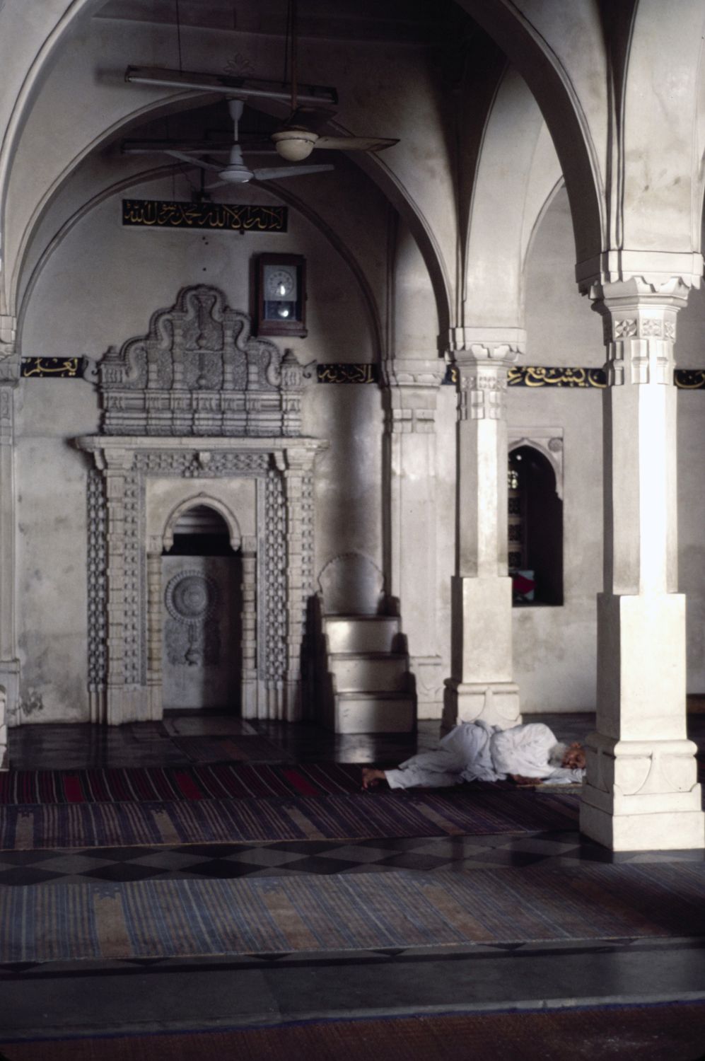 Mosque: interior view of prayer hall.