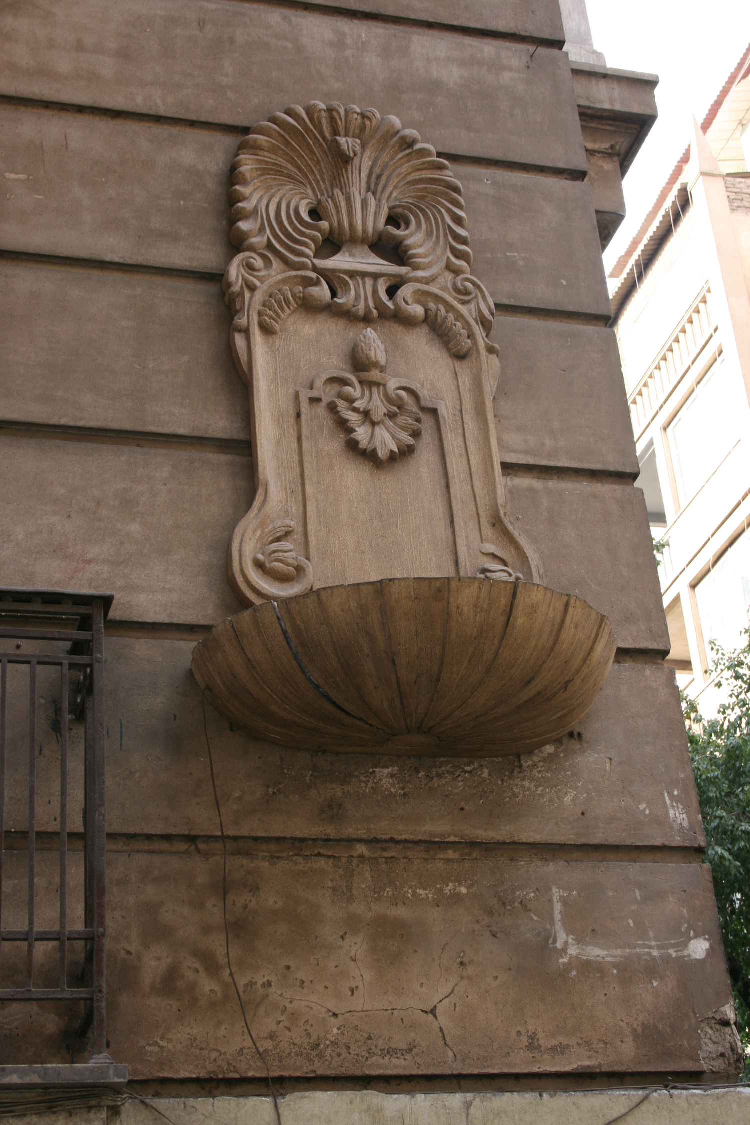 Detail of the facade, stuccowork