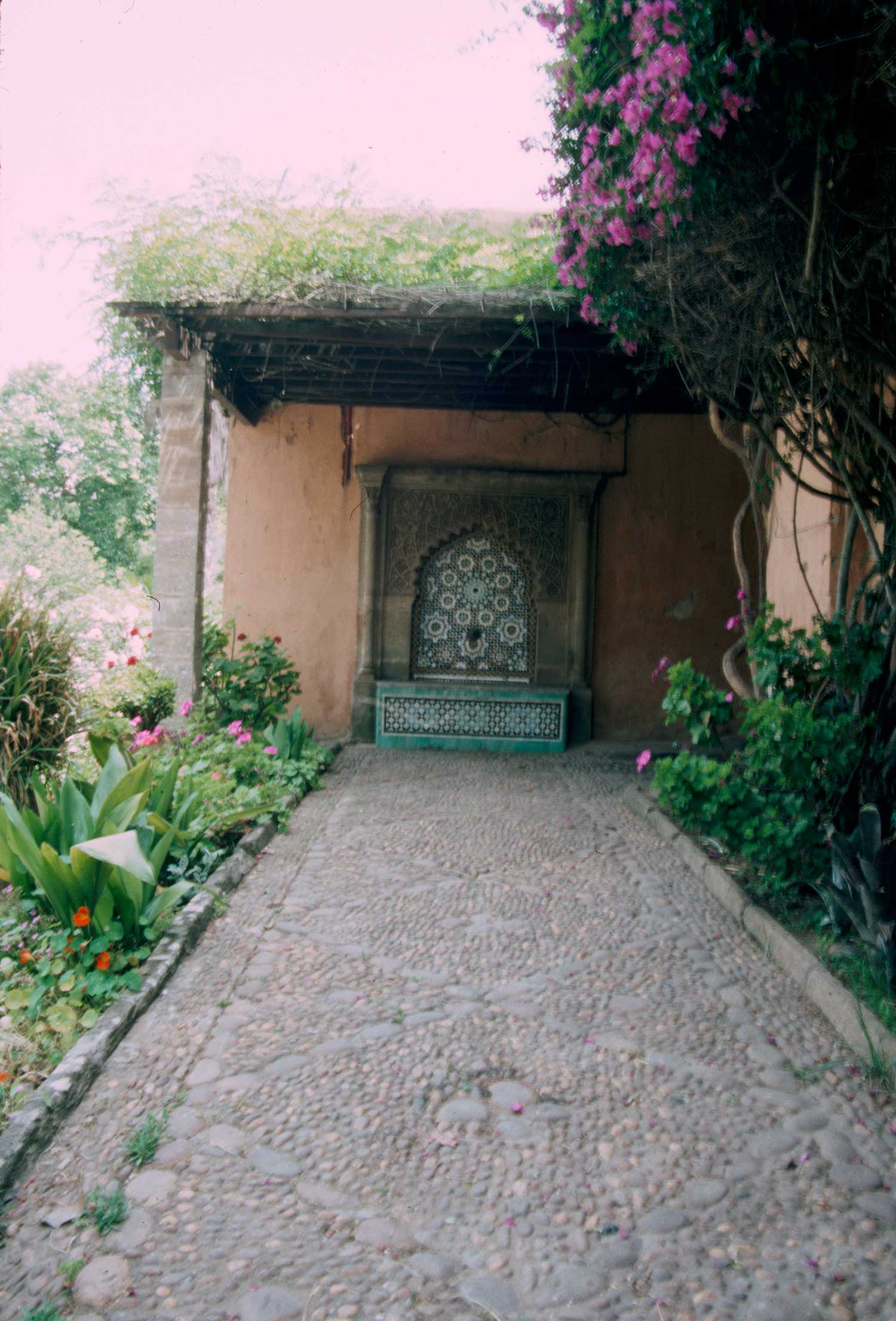 exterior, fountain in Andalusian garden