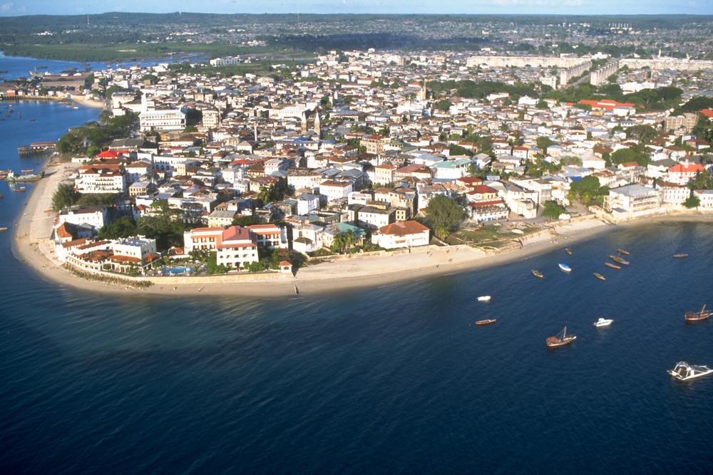 Zanzibar Stone Town, aerial view