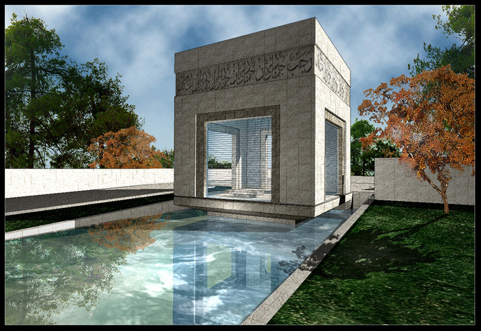 Mausoleum situated on water