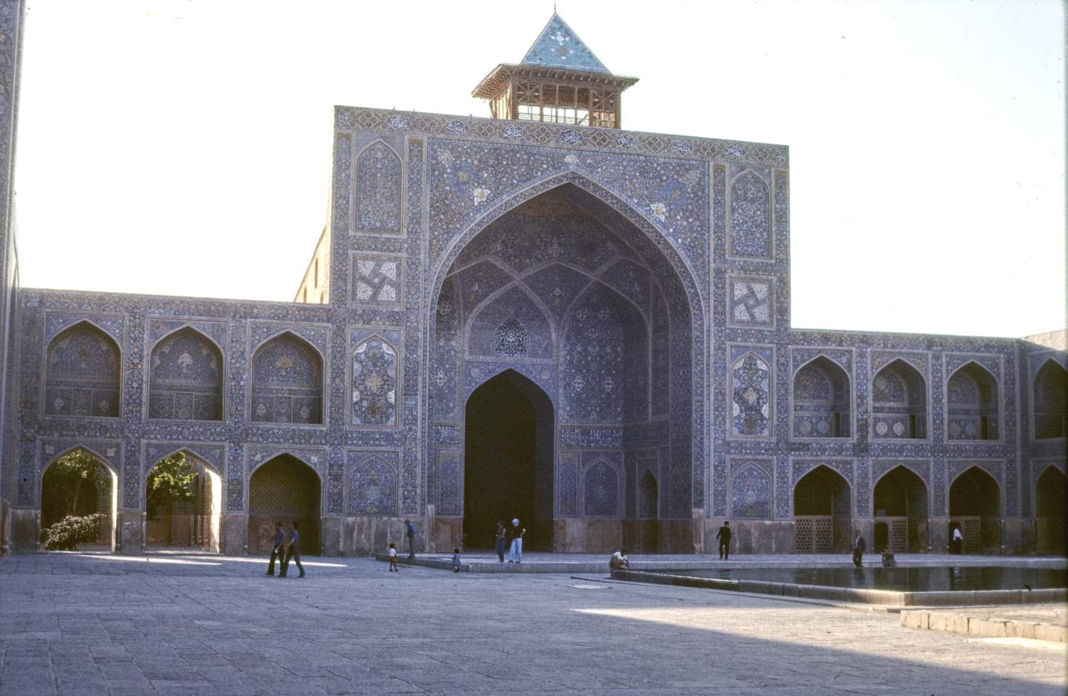 View of iwan on northwest side of courtyard.