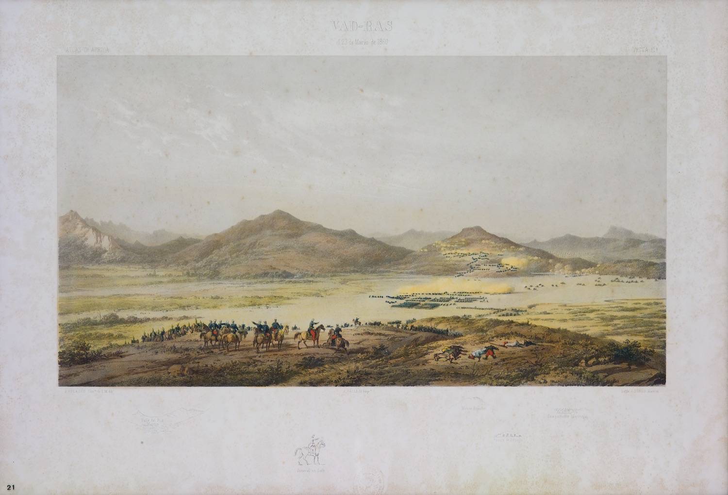 J.  Dumon - Lithograph, Battle of Tetuan