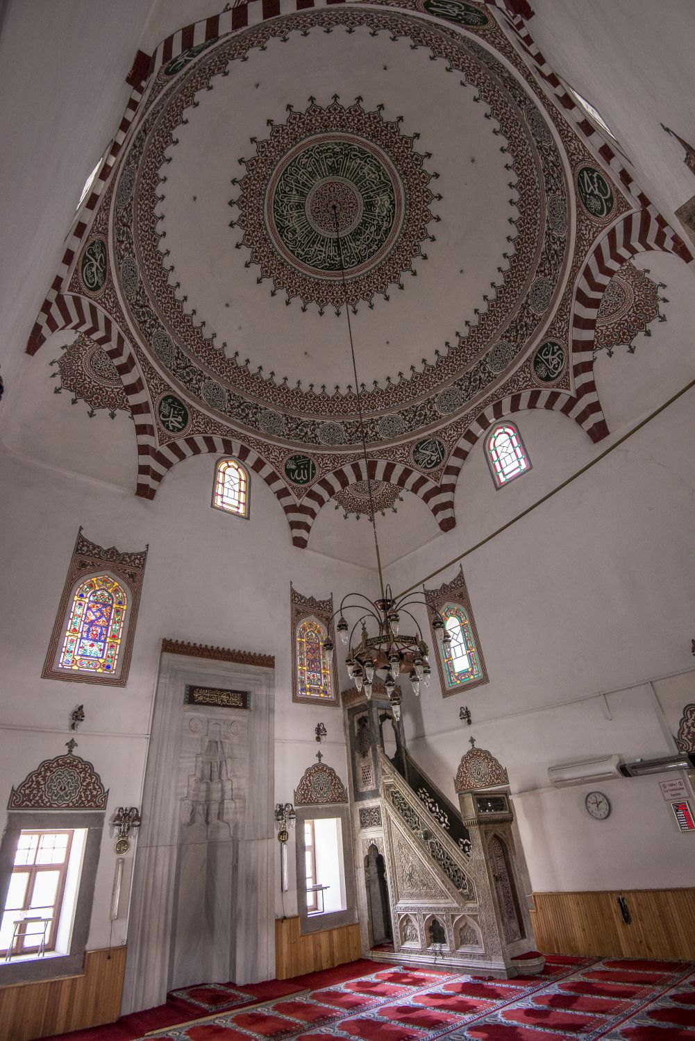 View of prayer hall interior.