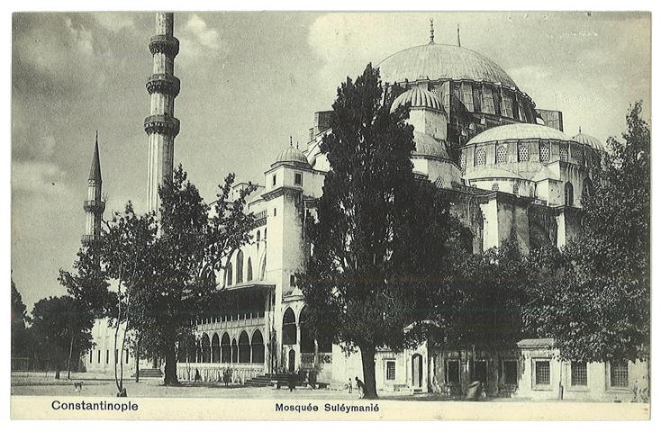 Süleymaniye Külliyesi - Istanbul, Süleymaniye Camii, general view. "Constantinople, Mosquée Suleymanie"