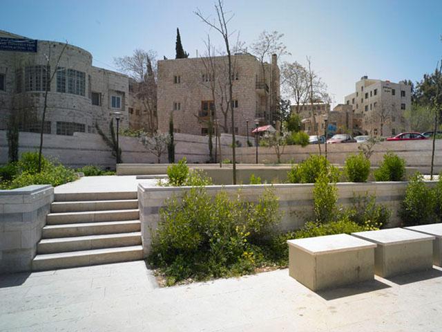 Vegetation along seating to provide shading as the trees grow