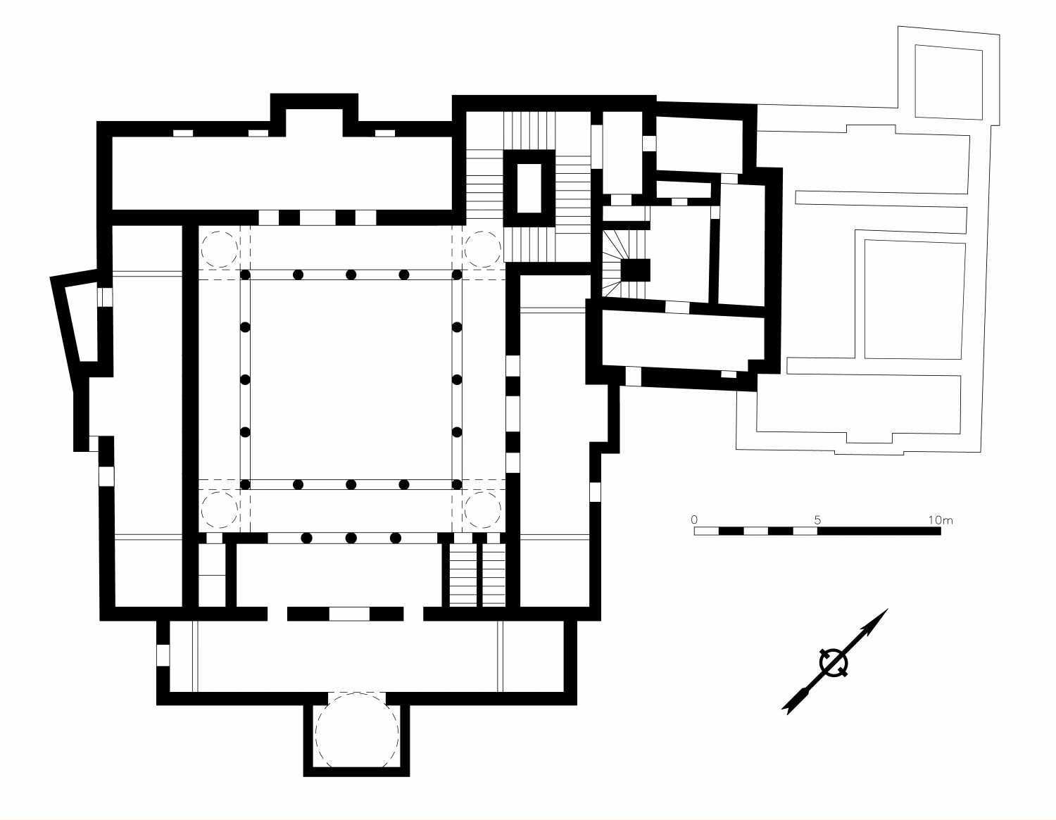 Plan of the second floor, Based on Golvin (1988)