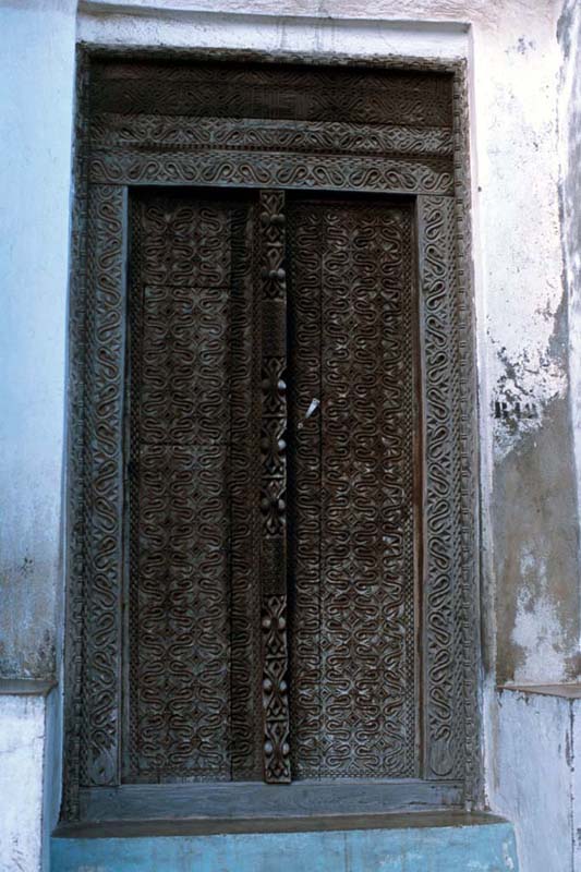 Wood carved door and frame