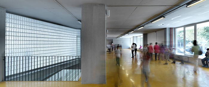 Inside view from the school entrance