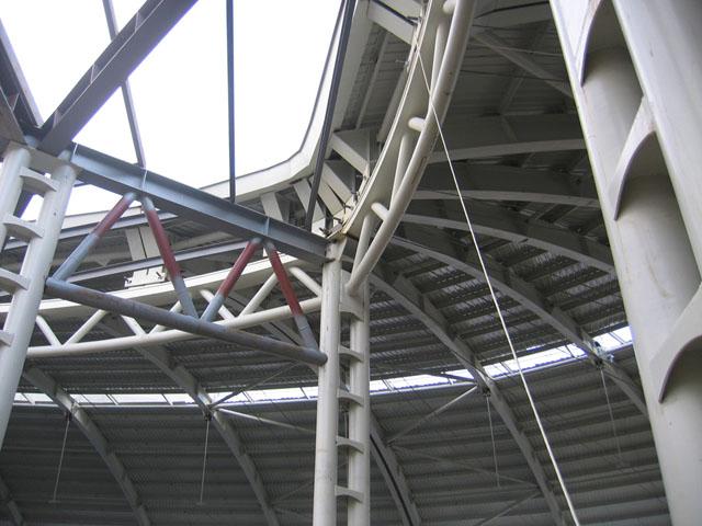 Roof steel structure detail
