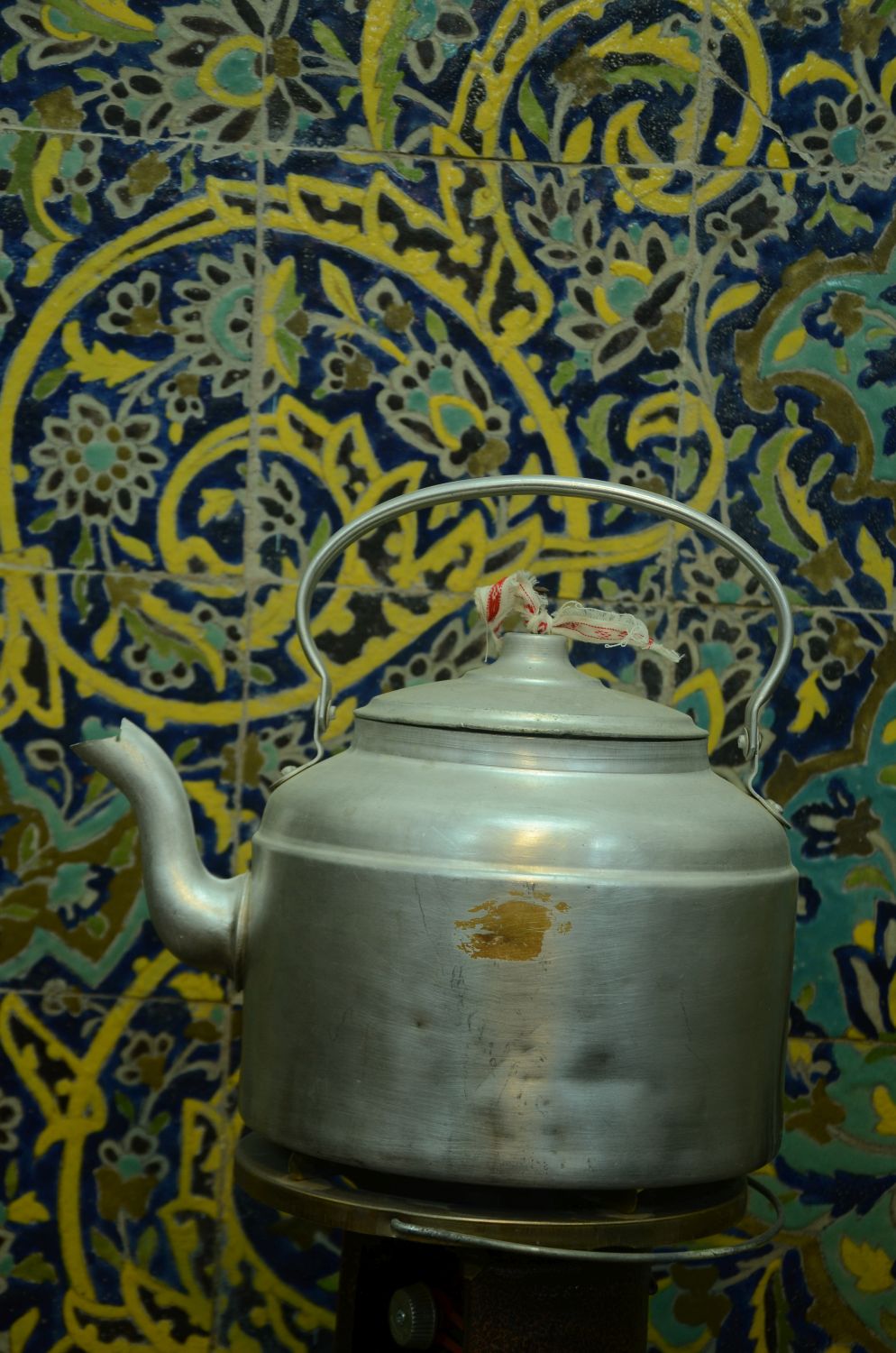 Kettle in the synagogue kitchen.