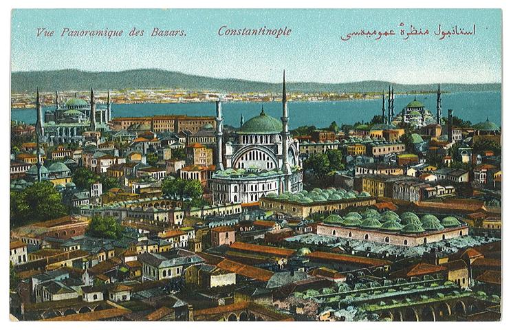 Istanbul, general view of Kapali Çarsi (Grand Bazaar). "Constantinople, Vue Panoramique des Bazars"