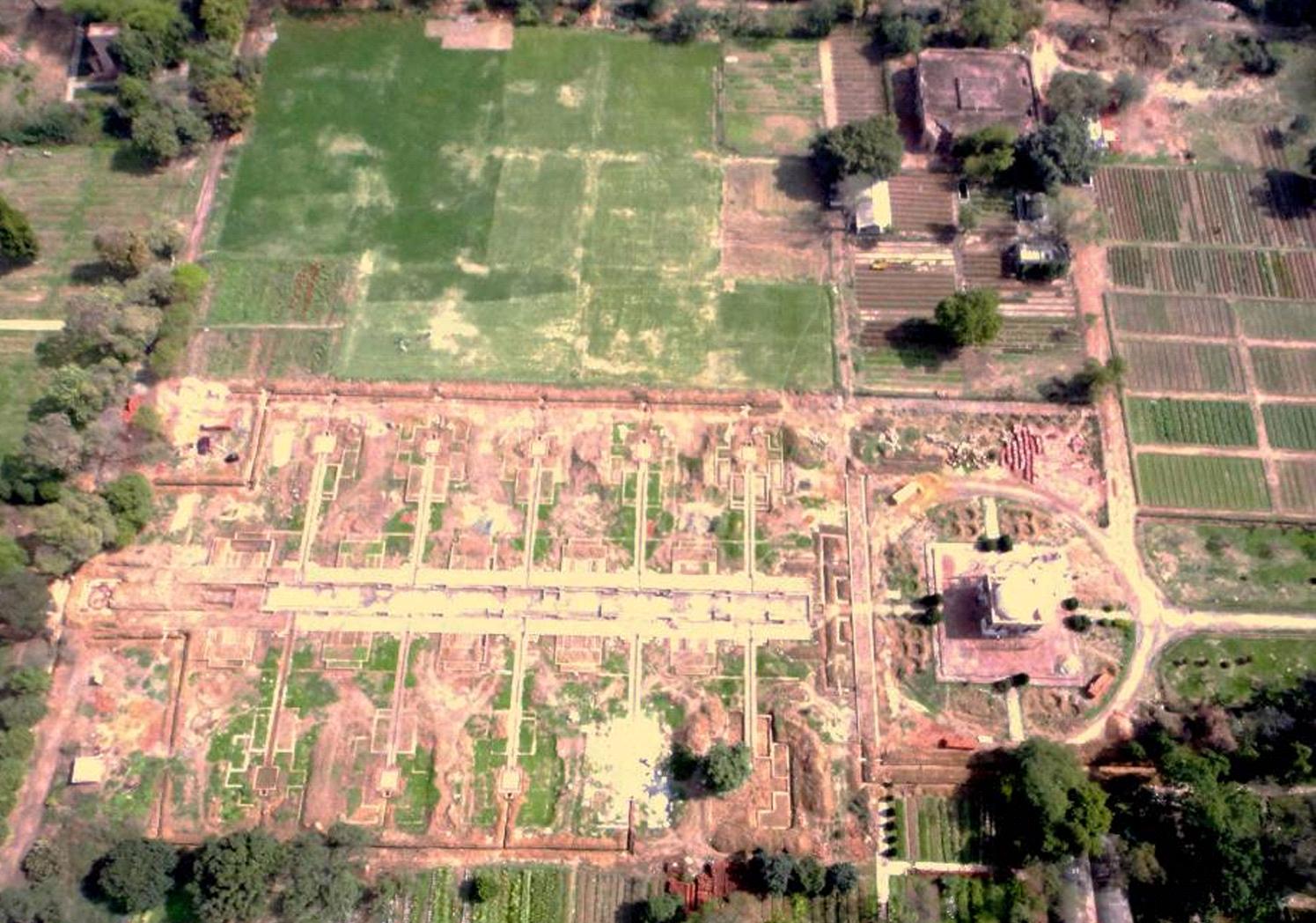 Aerial view of central axis