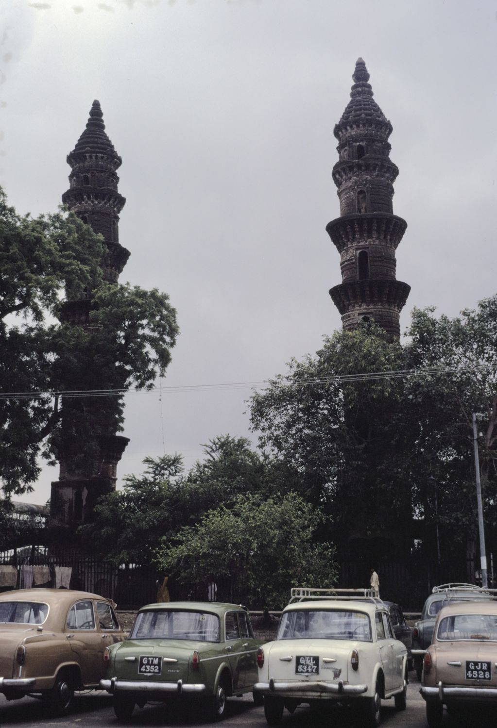 Distant view of minarets.