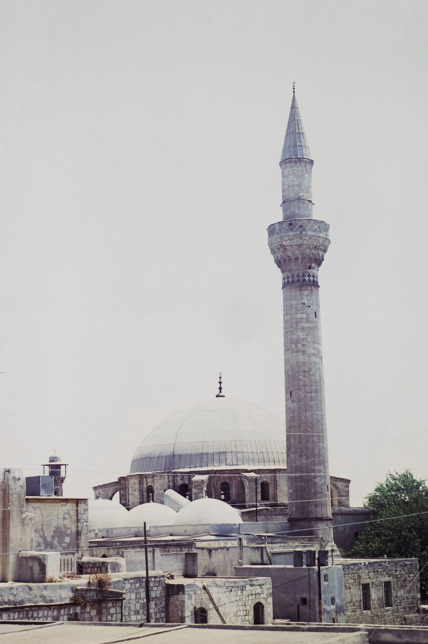 View of dome and minaret.