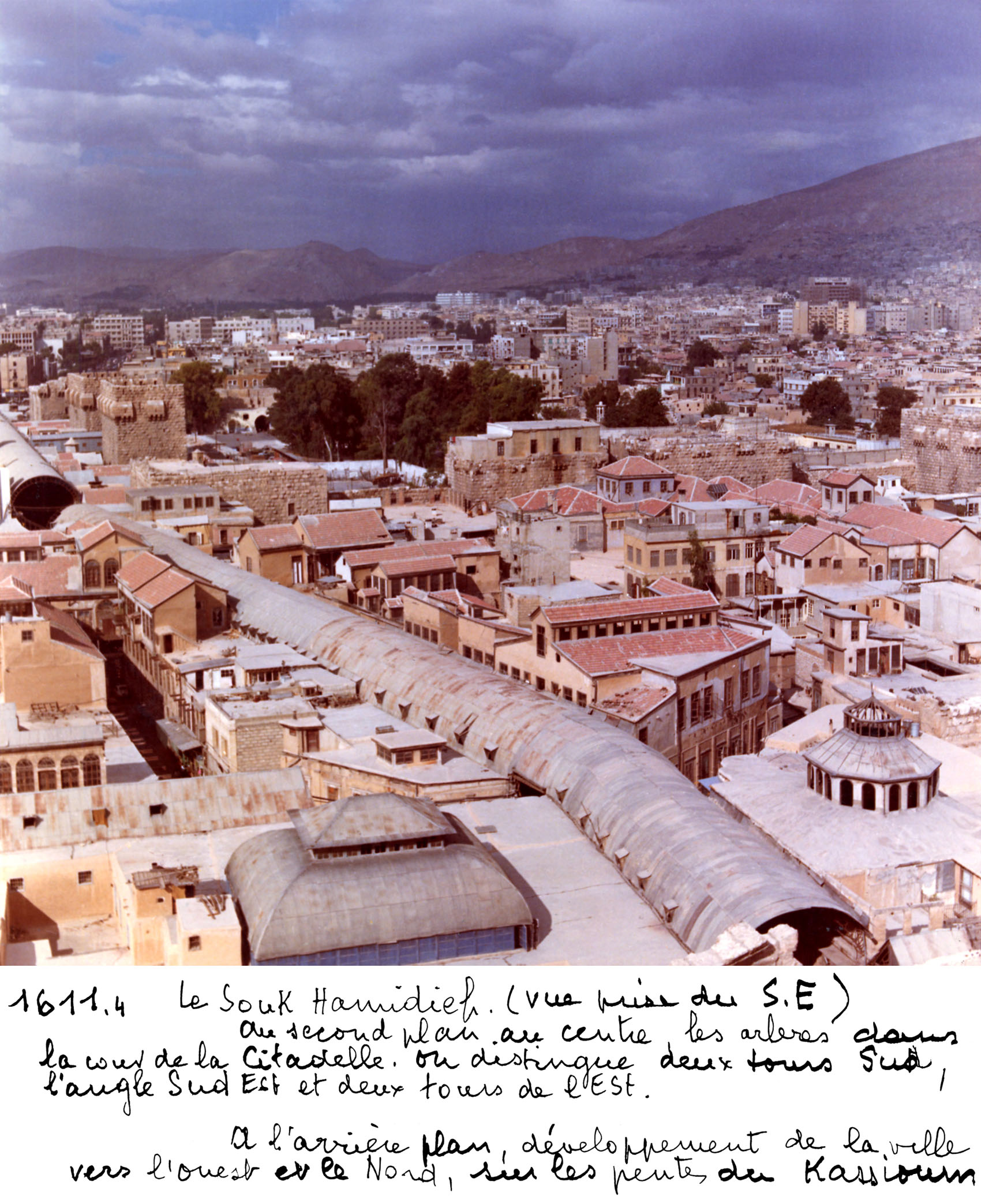 View of rooftops of Suq al-Hamedieh (Suq al-Hamidiyya) 