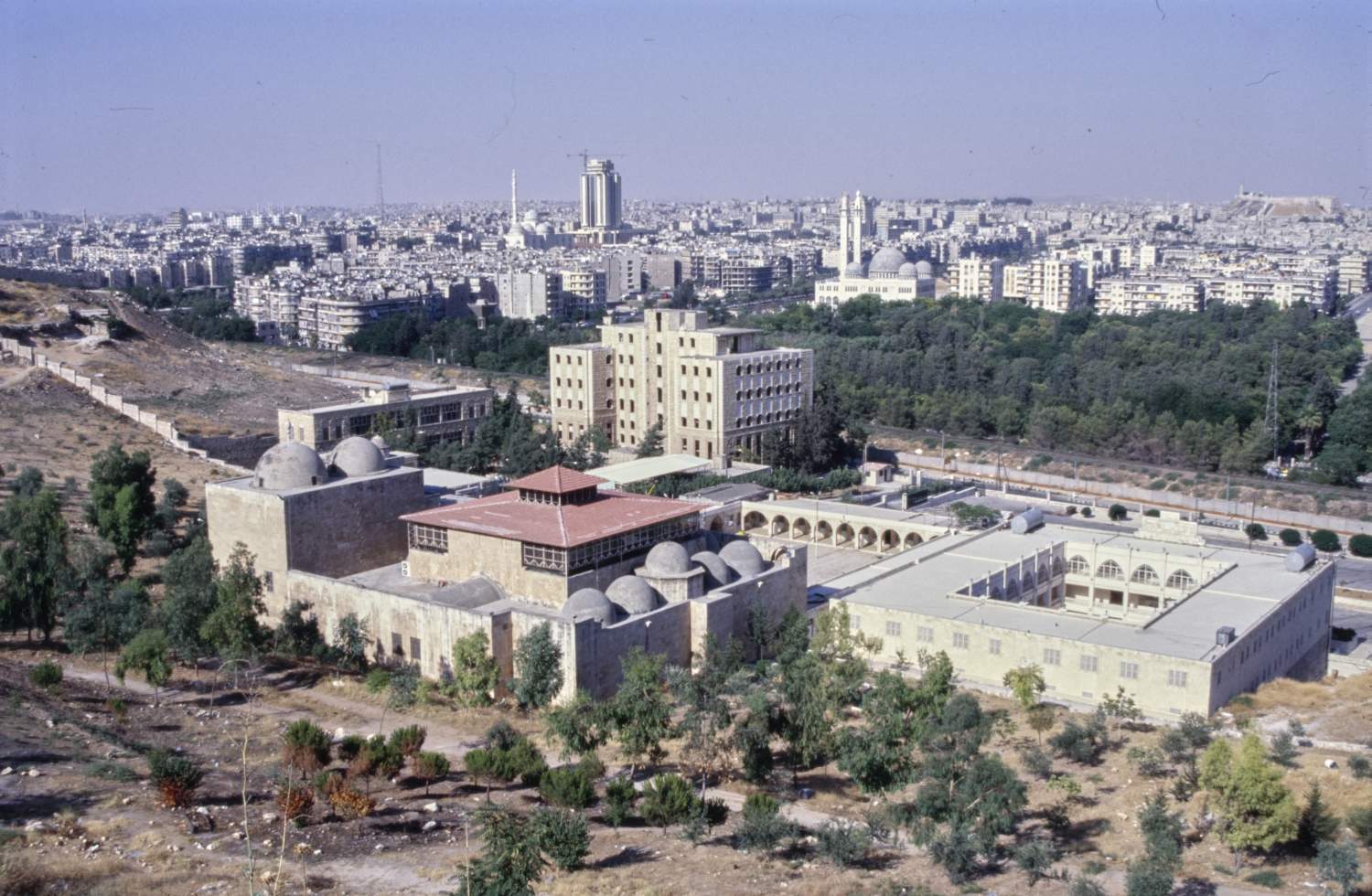 General view from southwest showing Aleppo City in background