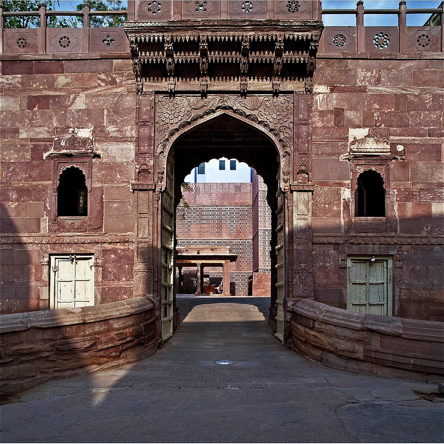 After restoration-entrance gate