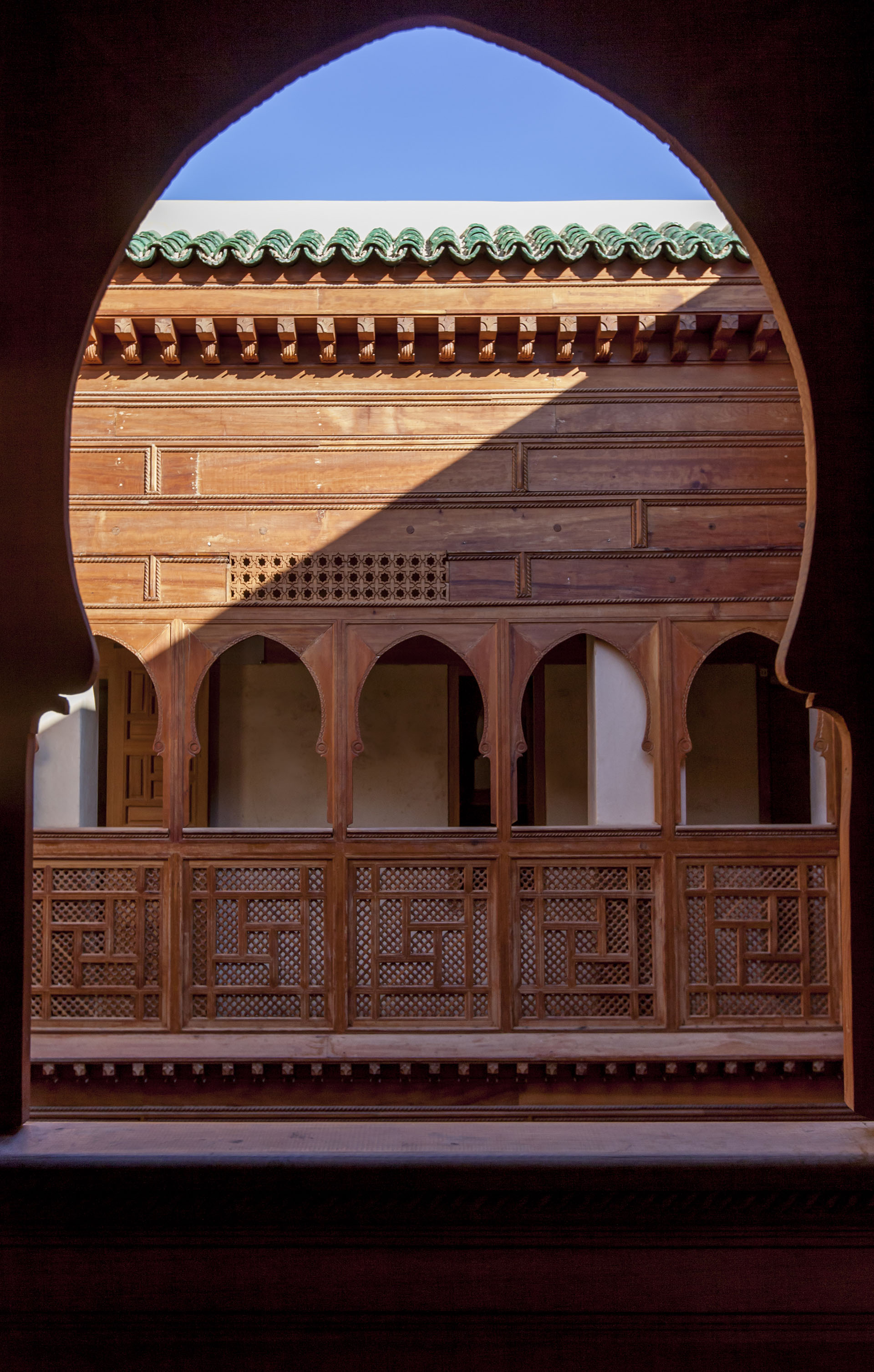 <p>Fondouk Barka, detail. Only traditional materials and techniques were employed in all four projects, and surveys of and training in these techniques were important components of the overall programme, as was cooperation with various government ministries to secure approval for this new approach to urban and architectural heritage in Morocco.</p>