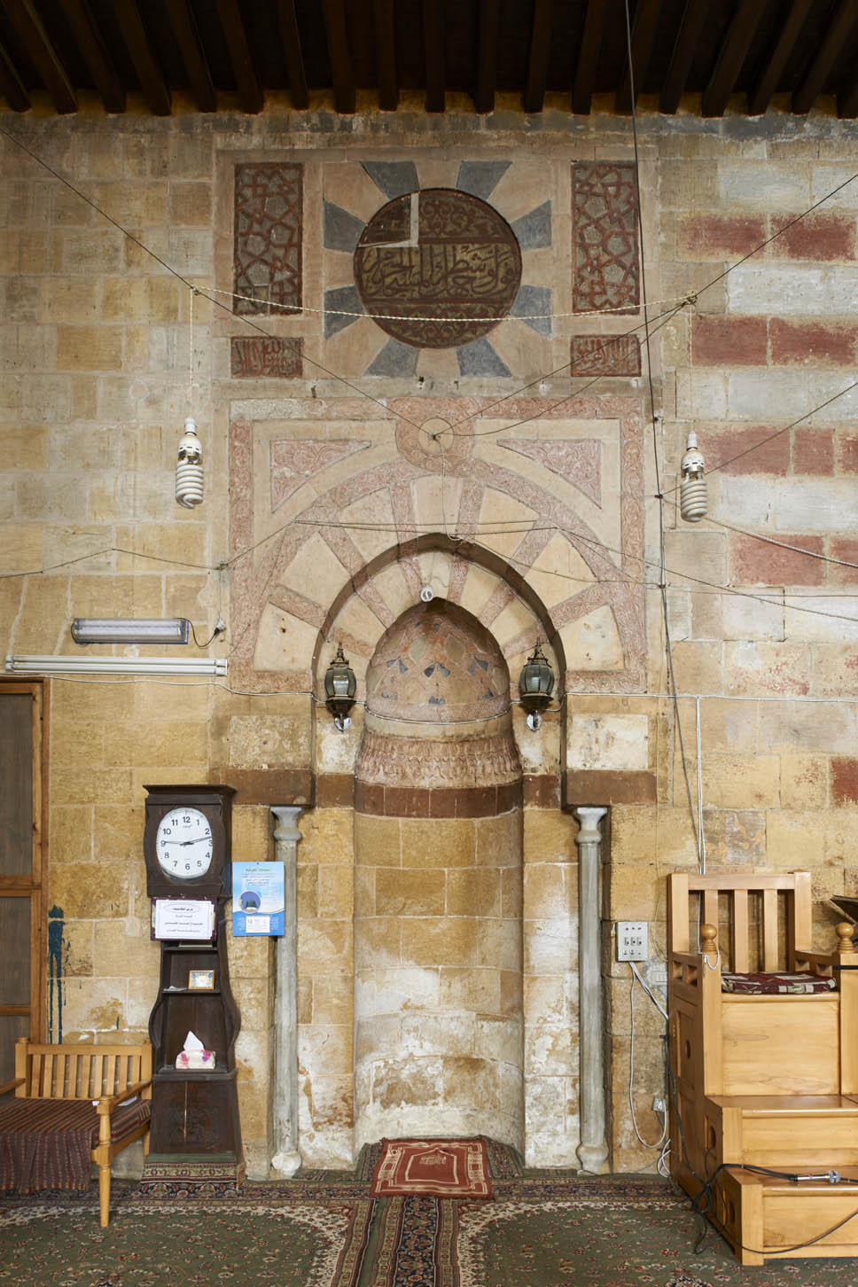View of the mihrab, one of the view remaining Mamluk elements of the mosque