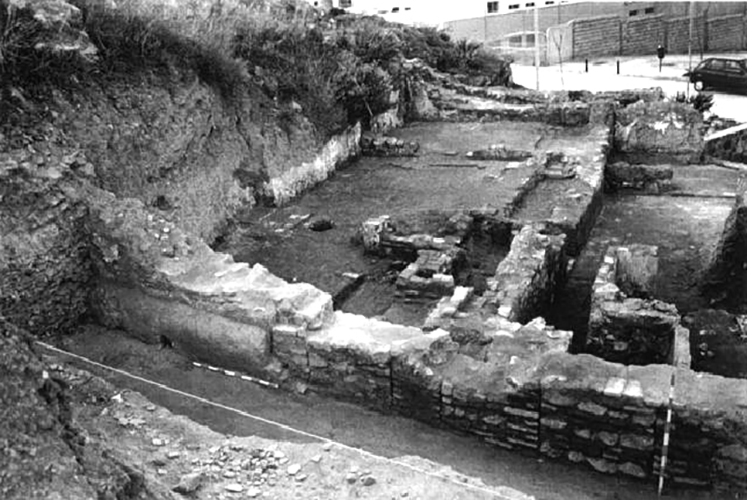 View of the archeological remains before construction















